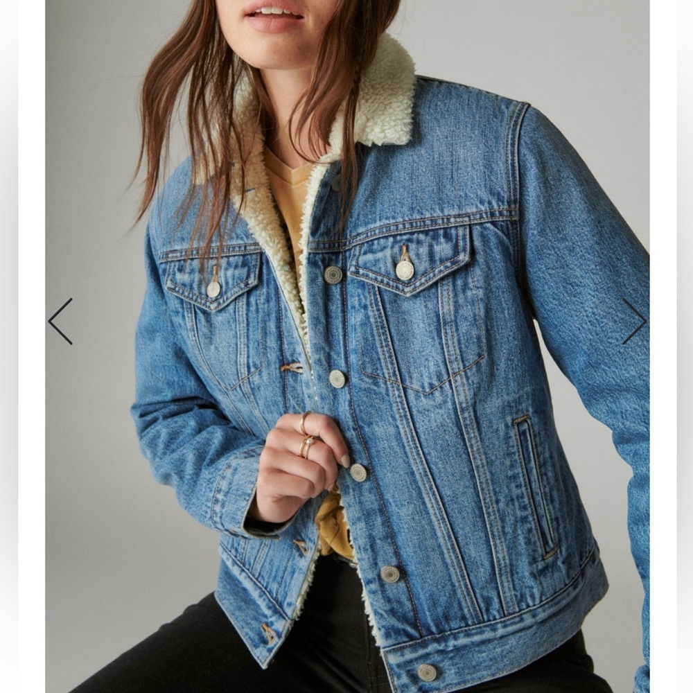 Lucky Brand Sherpa Trucker Jacket Medium